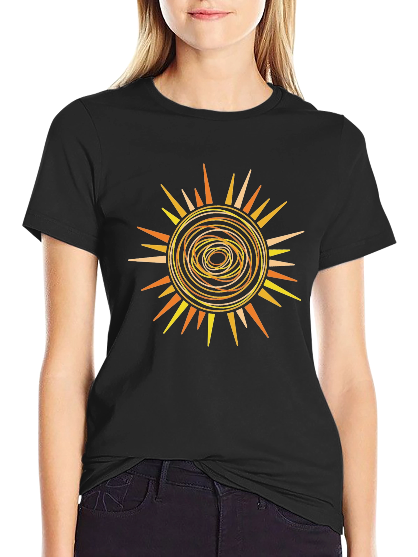 Sunburst Graphic Tee - Abstract Design