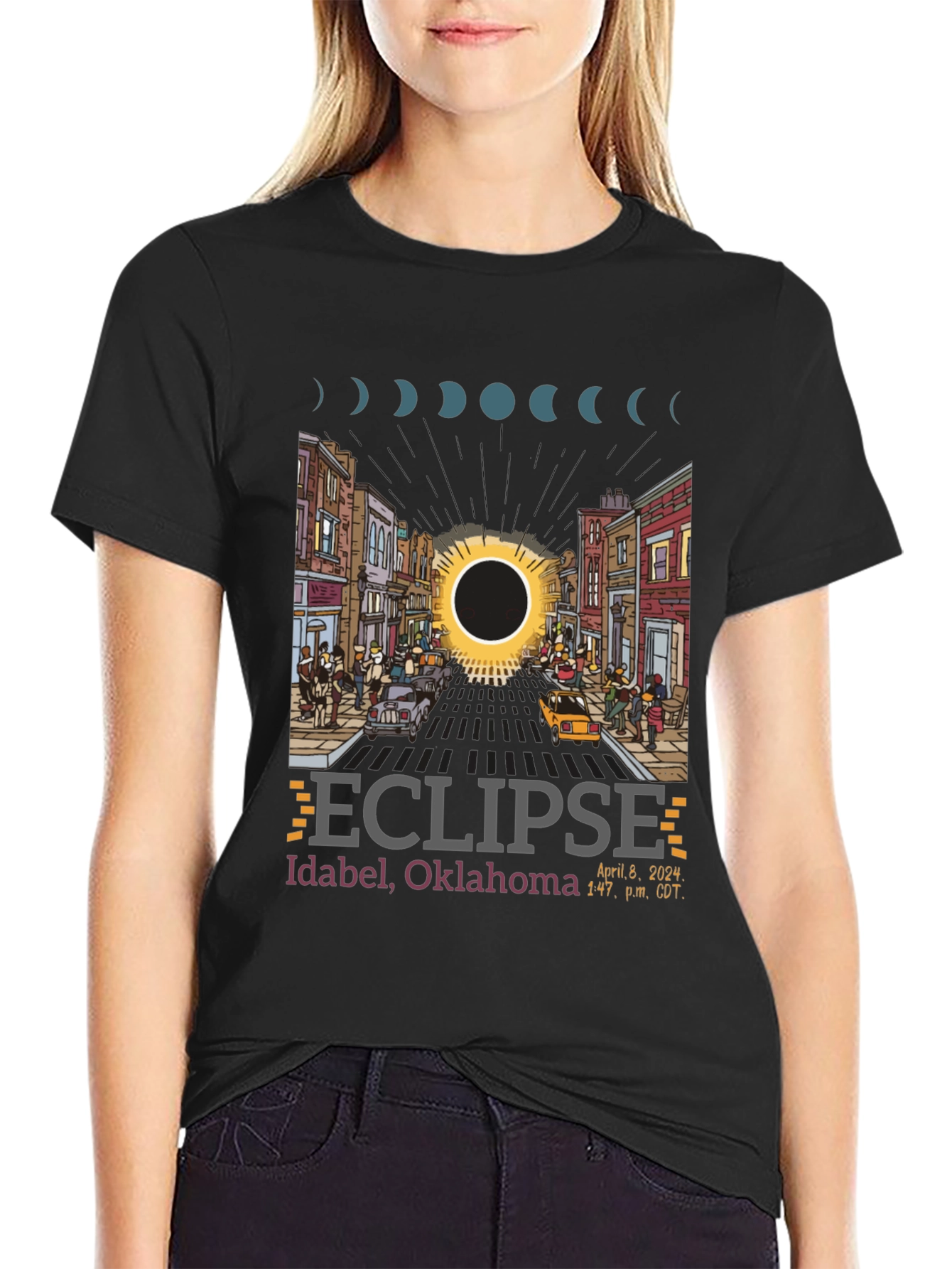 Idabel Oklahoma 2024 Eclipse T-Shirt