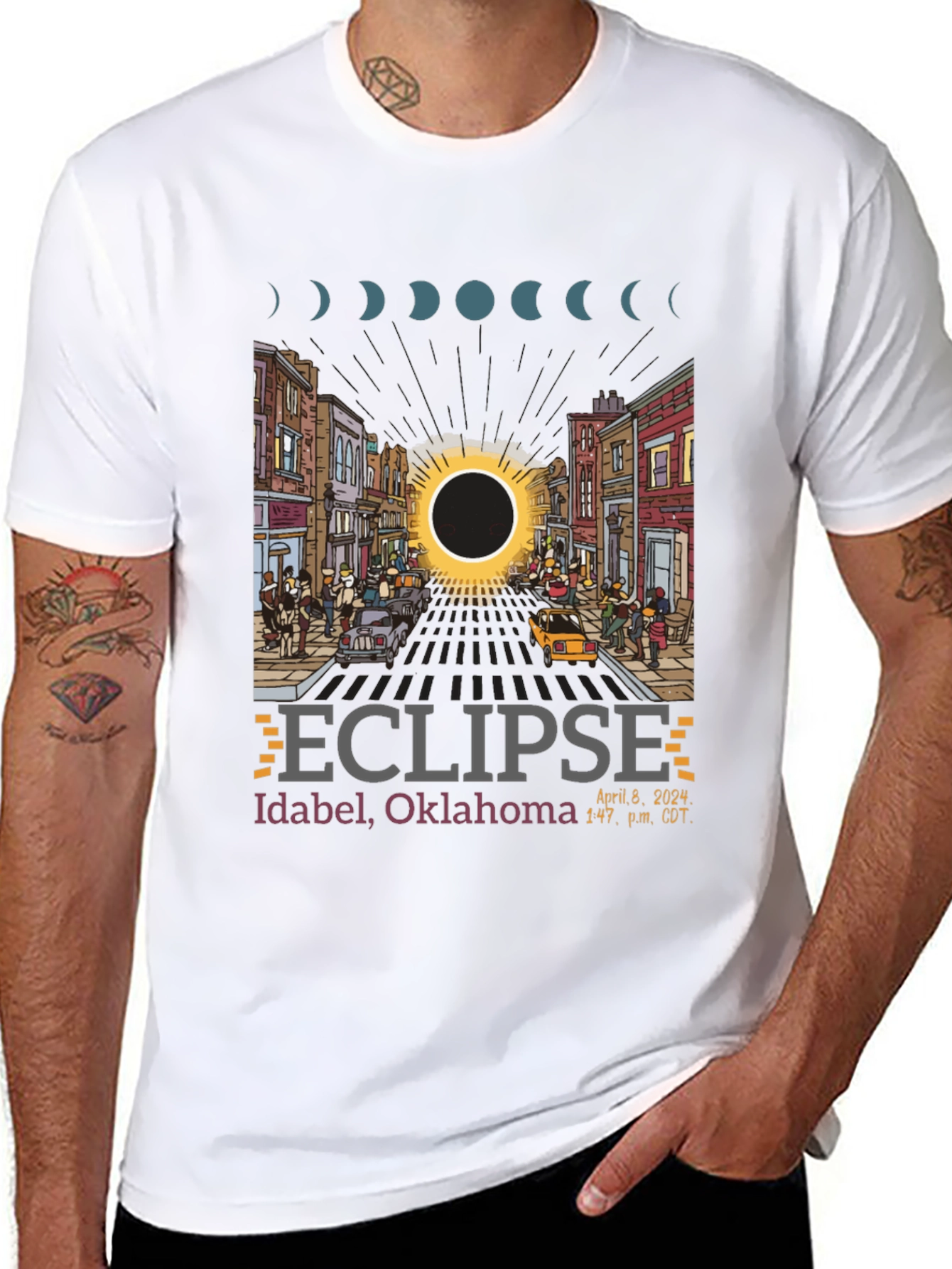 Idabel Oklahoma 2024 Eclipse T-Shirt