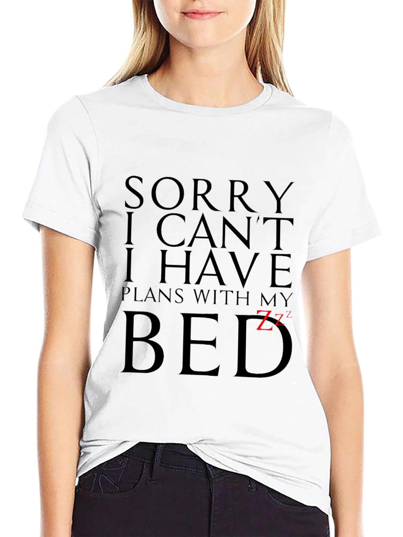 Funny Plans With My Bed Graphic Tee