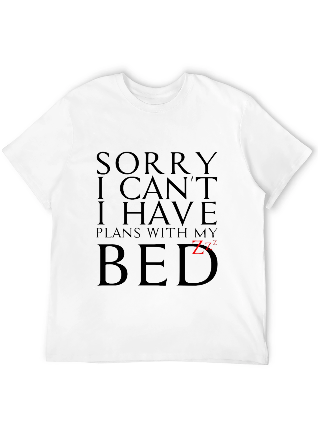 Funny Plans With My Bed Graphic Tee