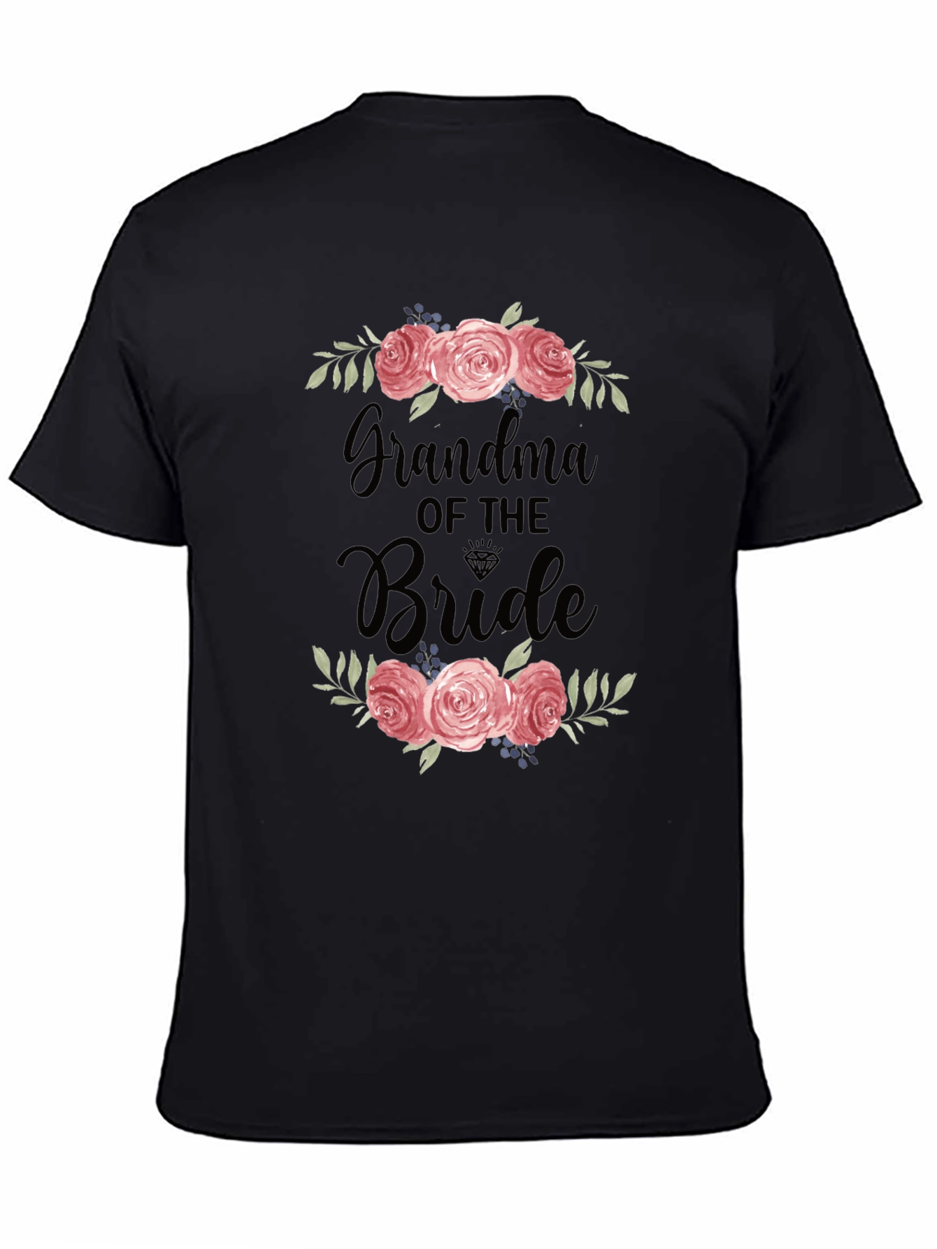 Grandma of the Bride T-Shirt with Floral Design
