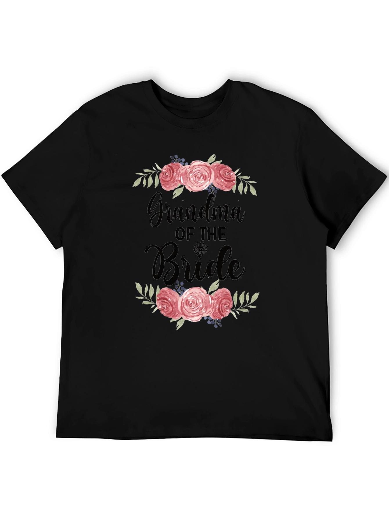 Grandma of the Bride T-Shirt with Floral Design