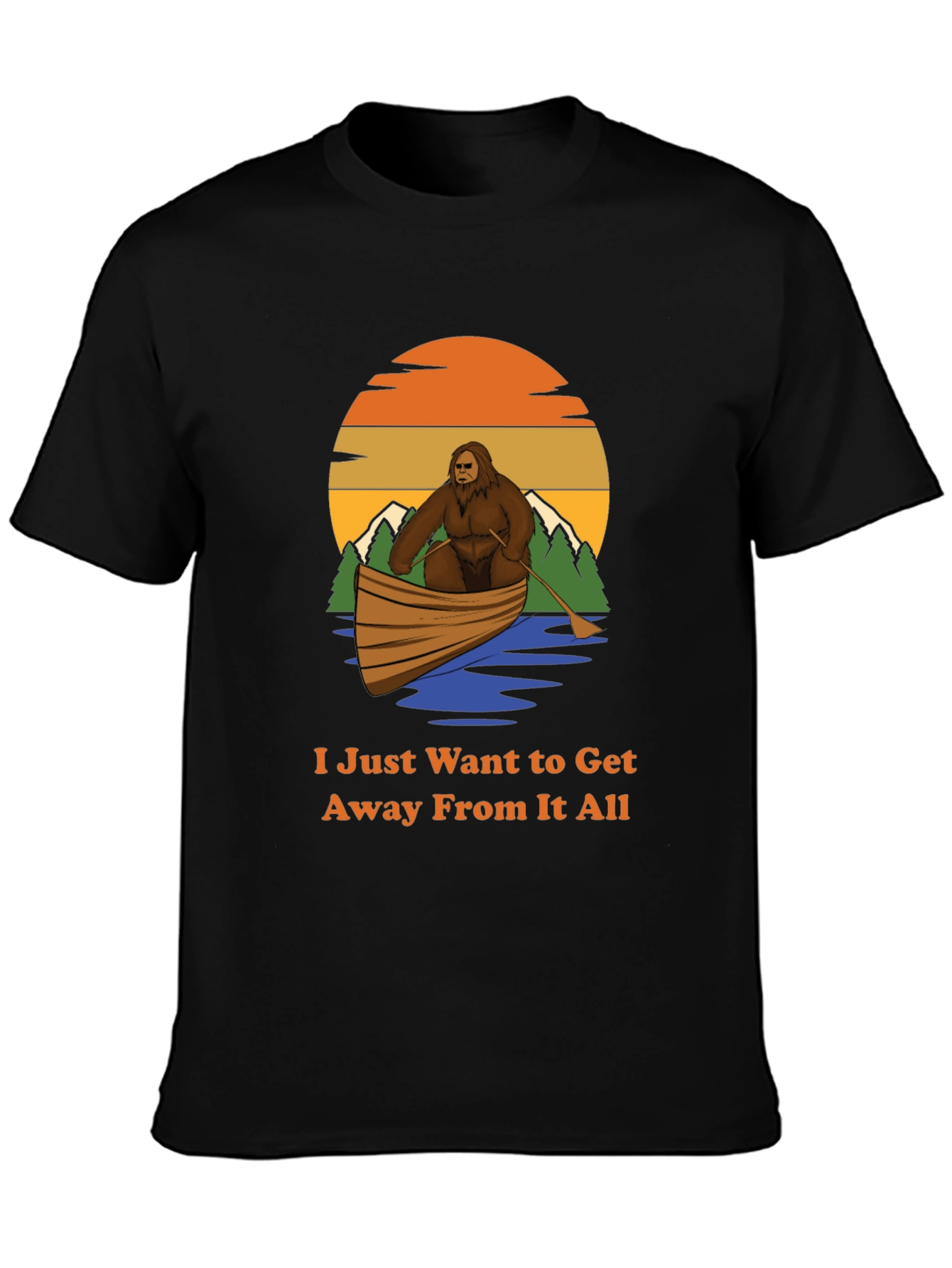 Bigfoot Canoe T-Shirt - Get Away From It All