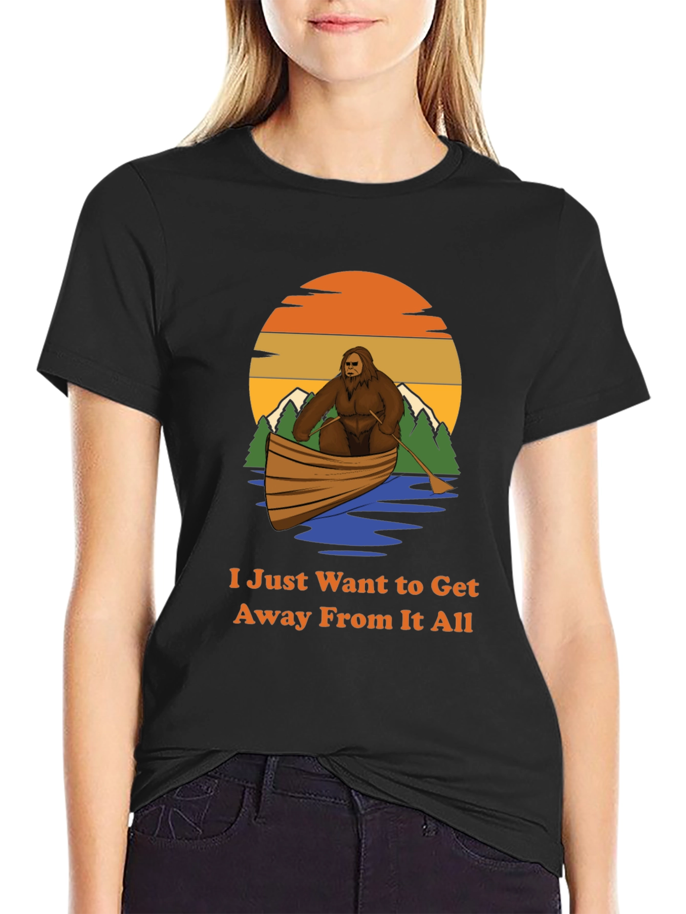 Bigfoot Canoe T-Shirt - Get Away From It All