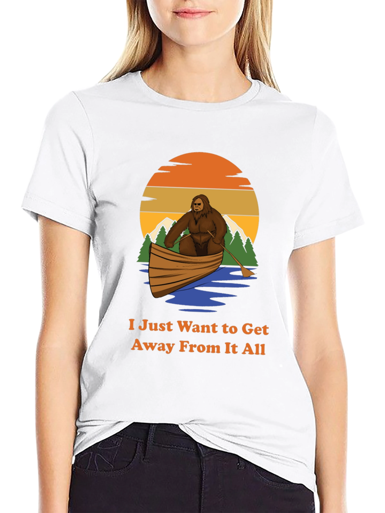 Bigfoot Canoe T-Shirt - Get Away From It All
