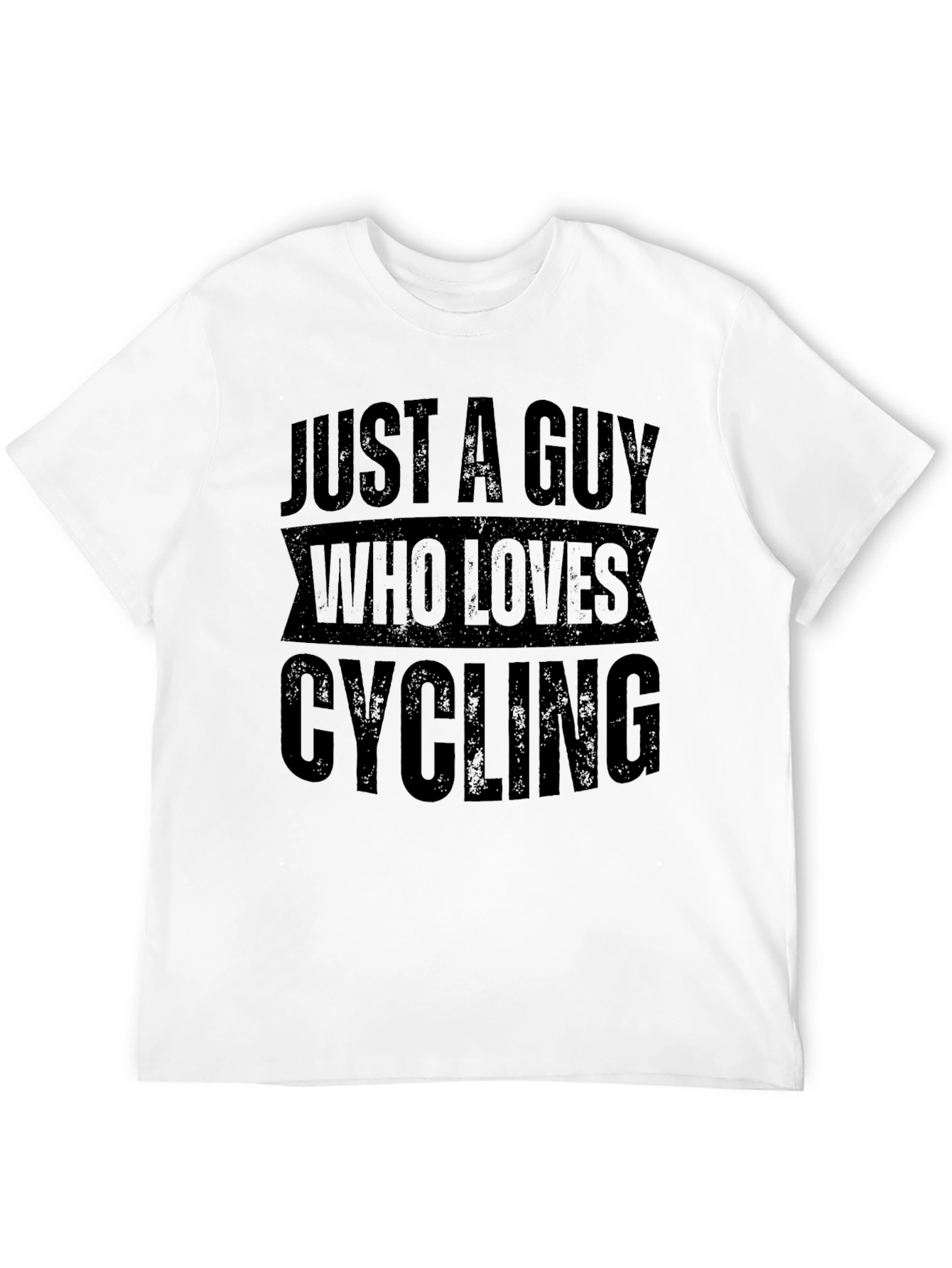 Just A Guy Who Loves Cycling Black T-Shirt