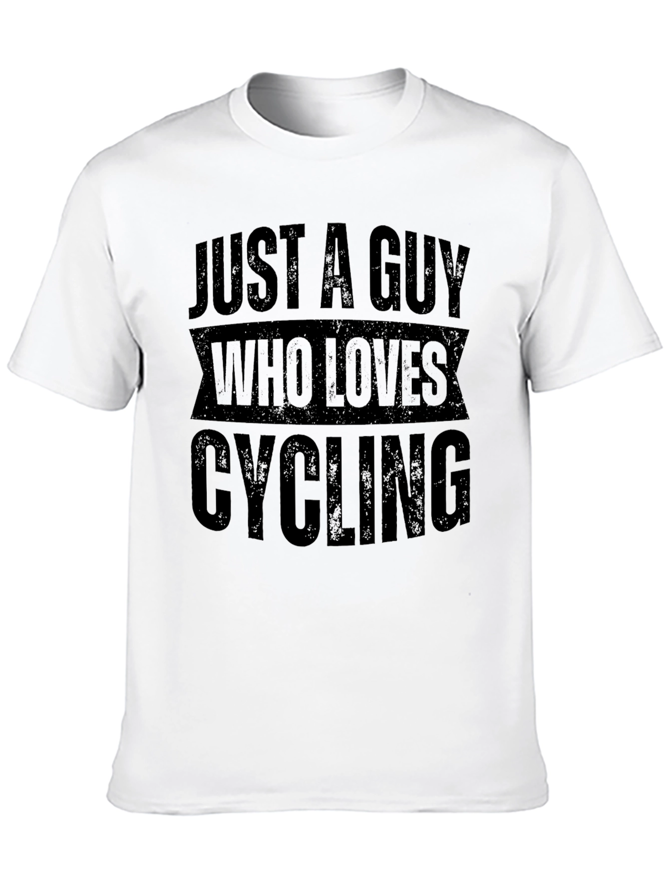 Just A Guy Who Loves Cycling Black T-Shirt