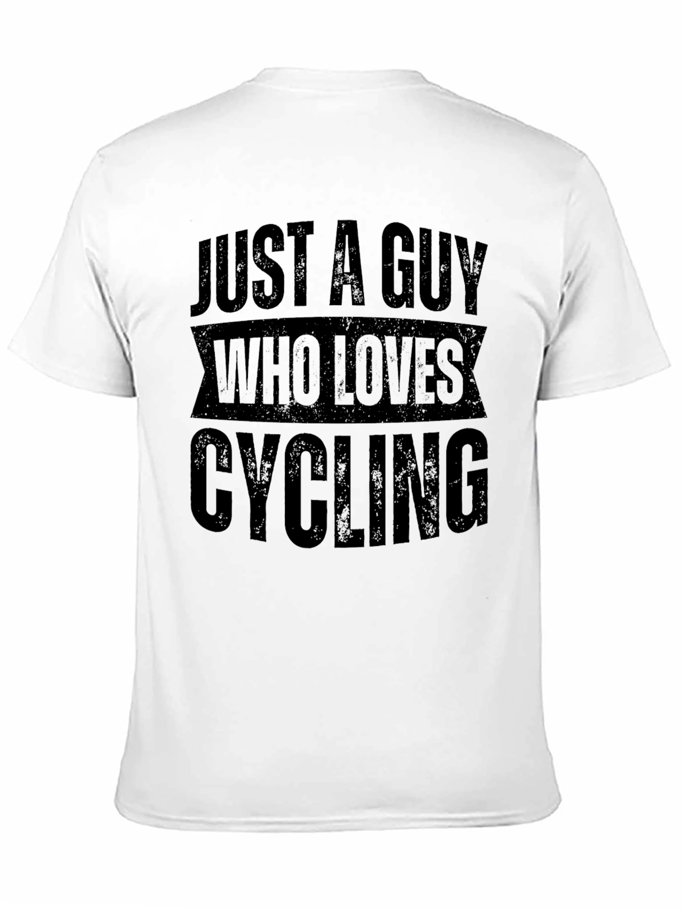 Just A Guy Who Loves Cycling Black T-Shirt