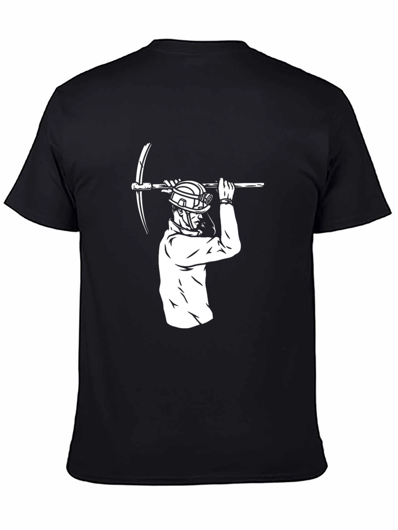 Miner Graphic Tee - Black Cotton T-Shirt