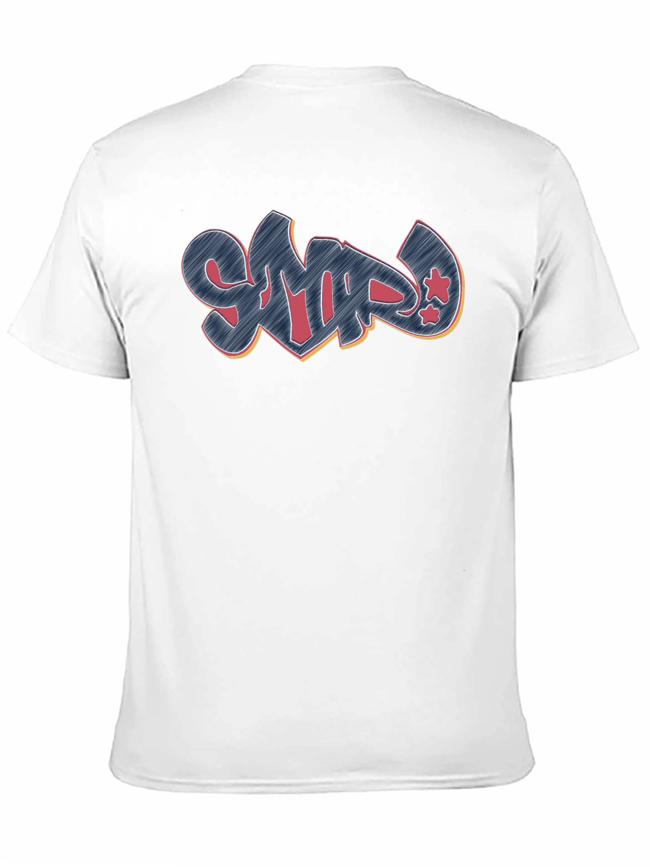 Graffiti Style Black Crew Neck T-Shirt