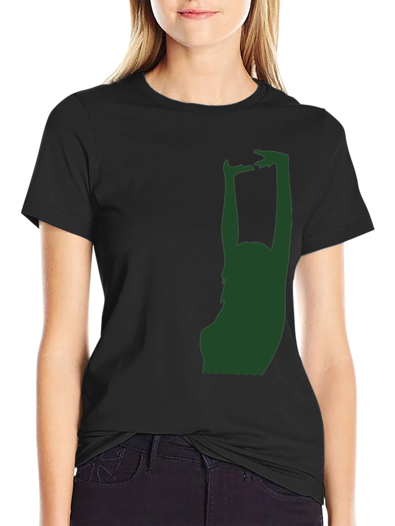 Silhouette Graphic Tee - Black Cotton Blend