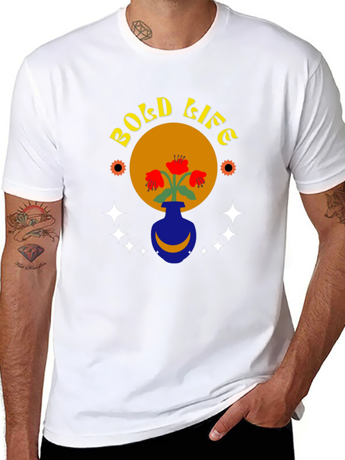 Bold Life Graphic Tee - Unique Artistic Design