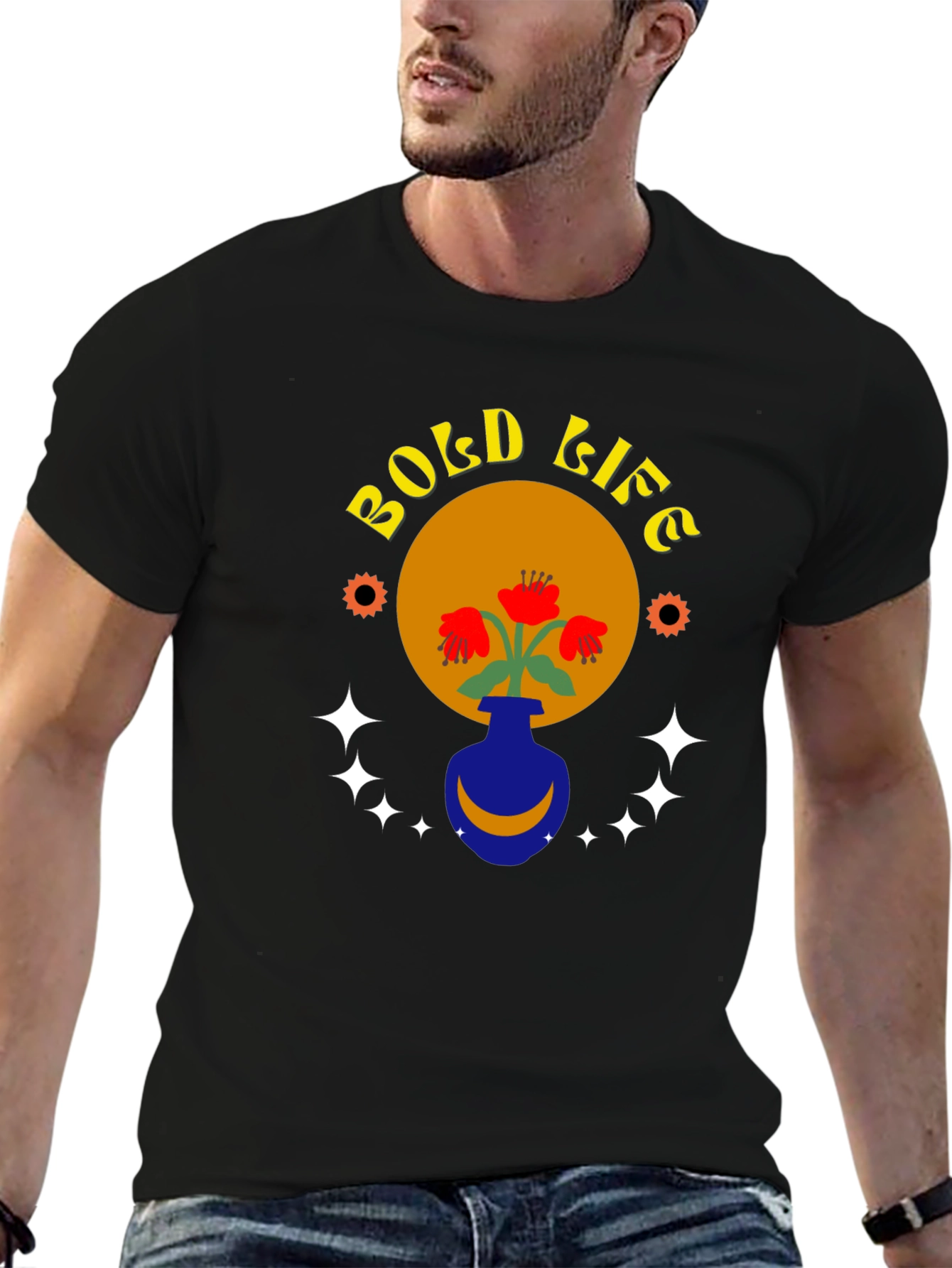 Bold Life Graphic Tee - Unique Artistic Design