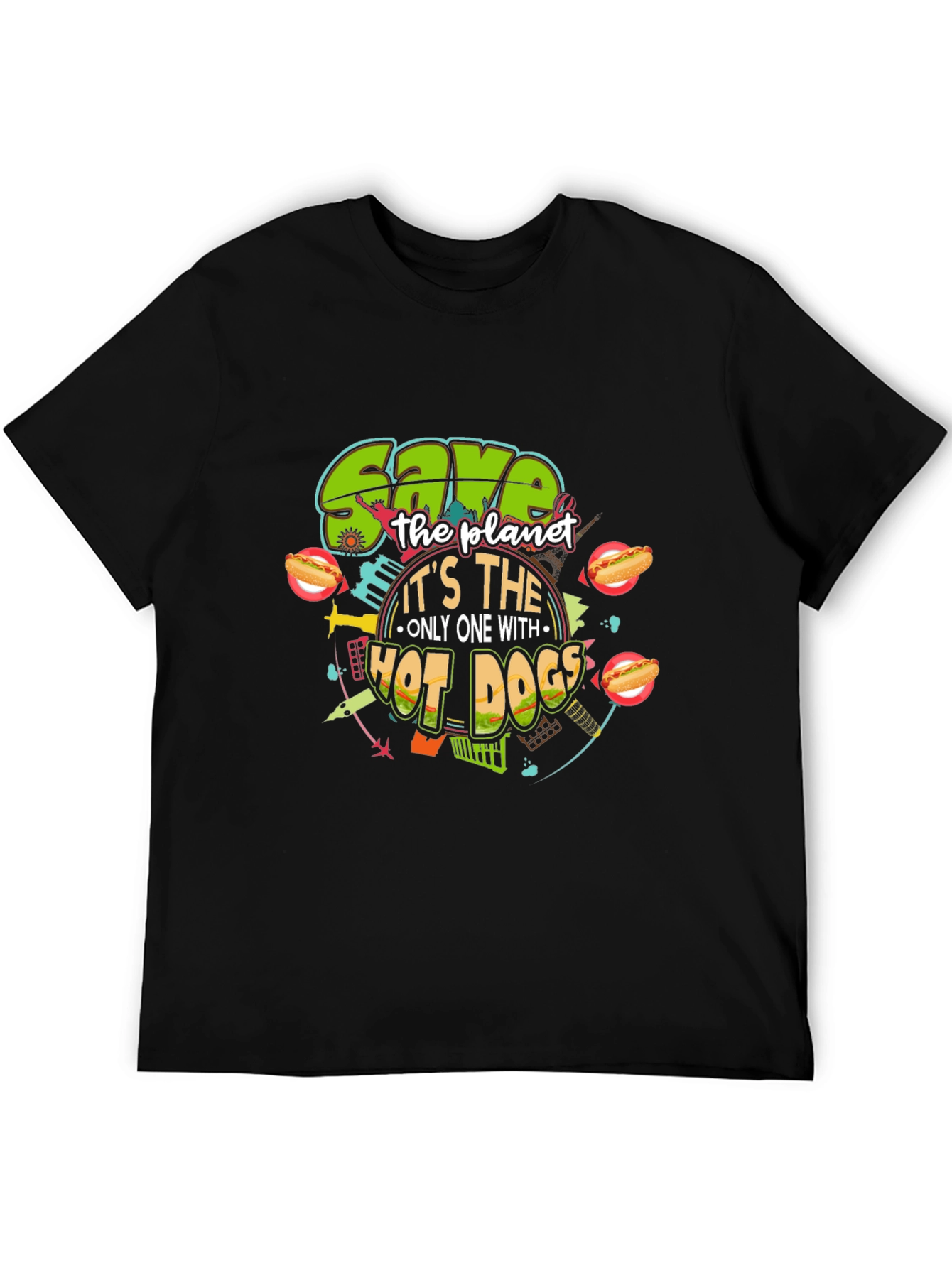 Save the Planet with Hot Dogs T-Shirt