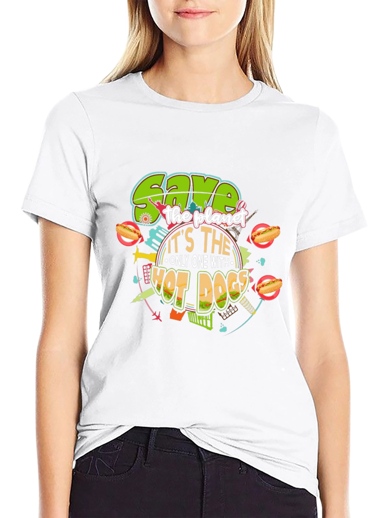 Save the Planet with Hot Dogs T-Shirt