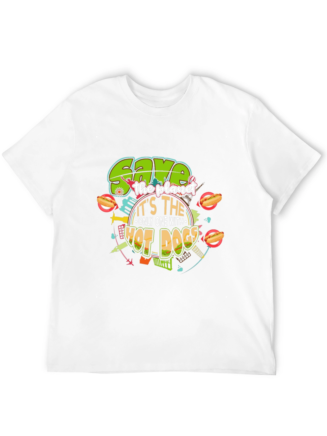 Save the Planet with Hot Dogs T-Shirt