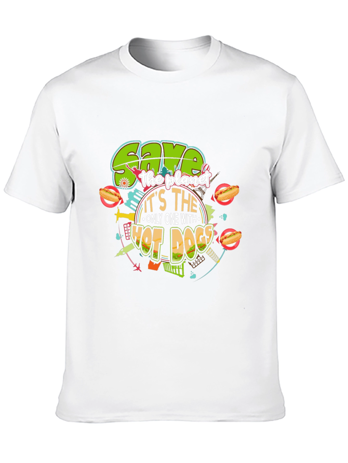Save the Planet with Hot Dogs T-Shirt