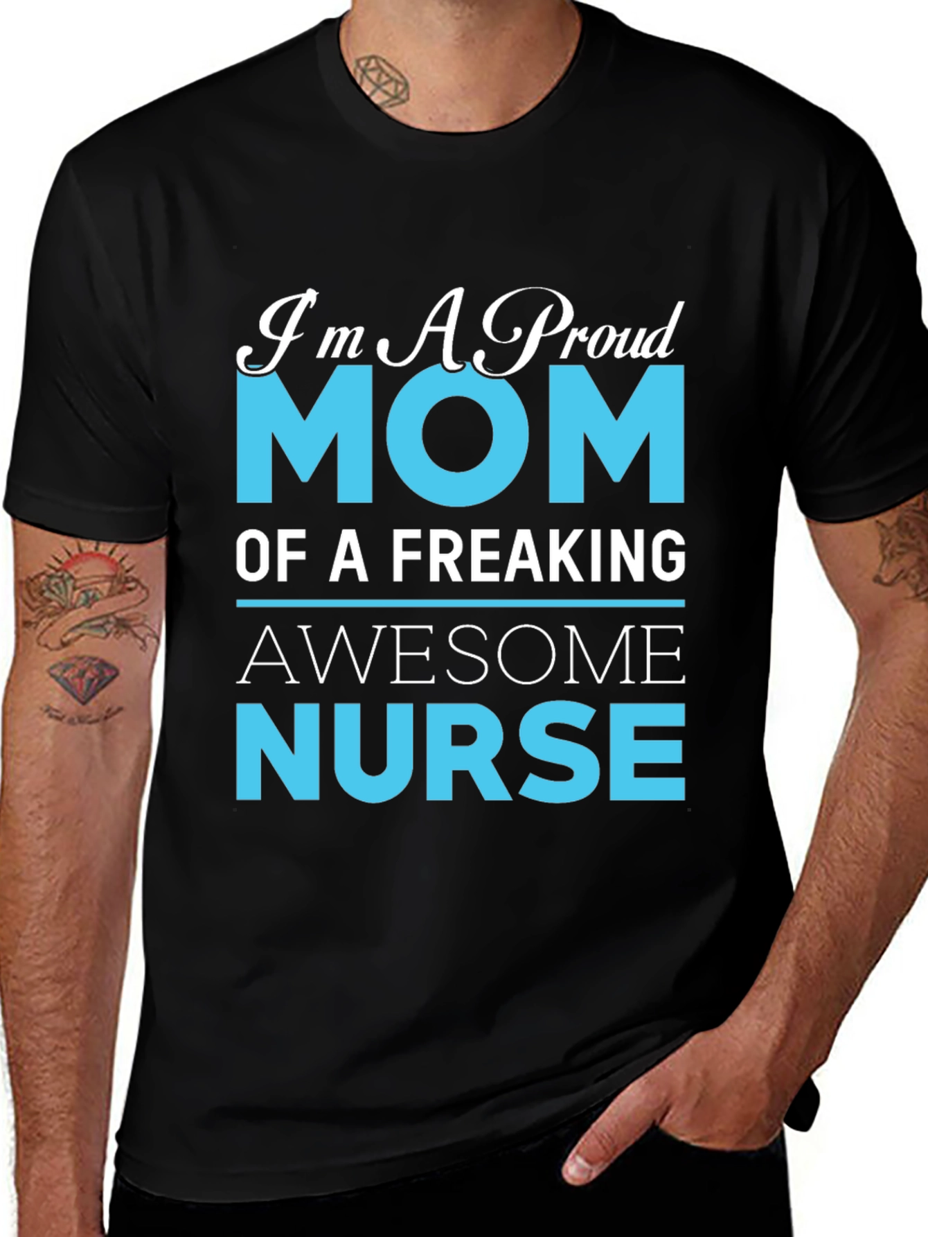 Proud Mom of an Awesome Nurse Graphic T-Shirt