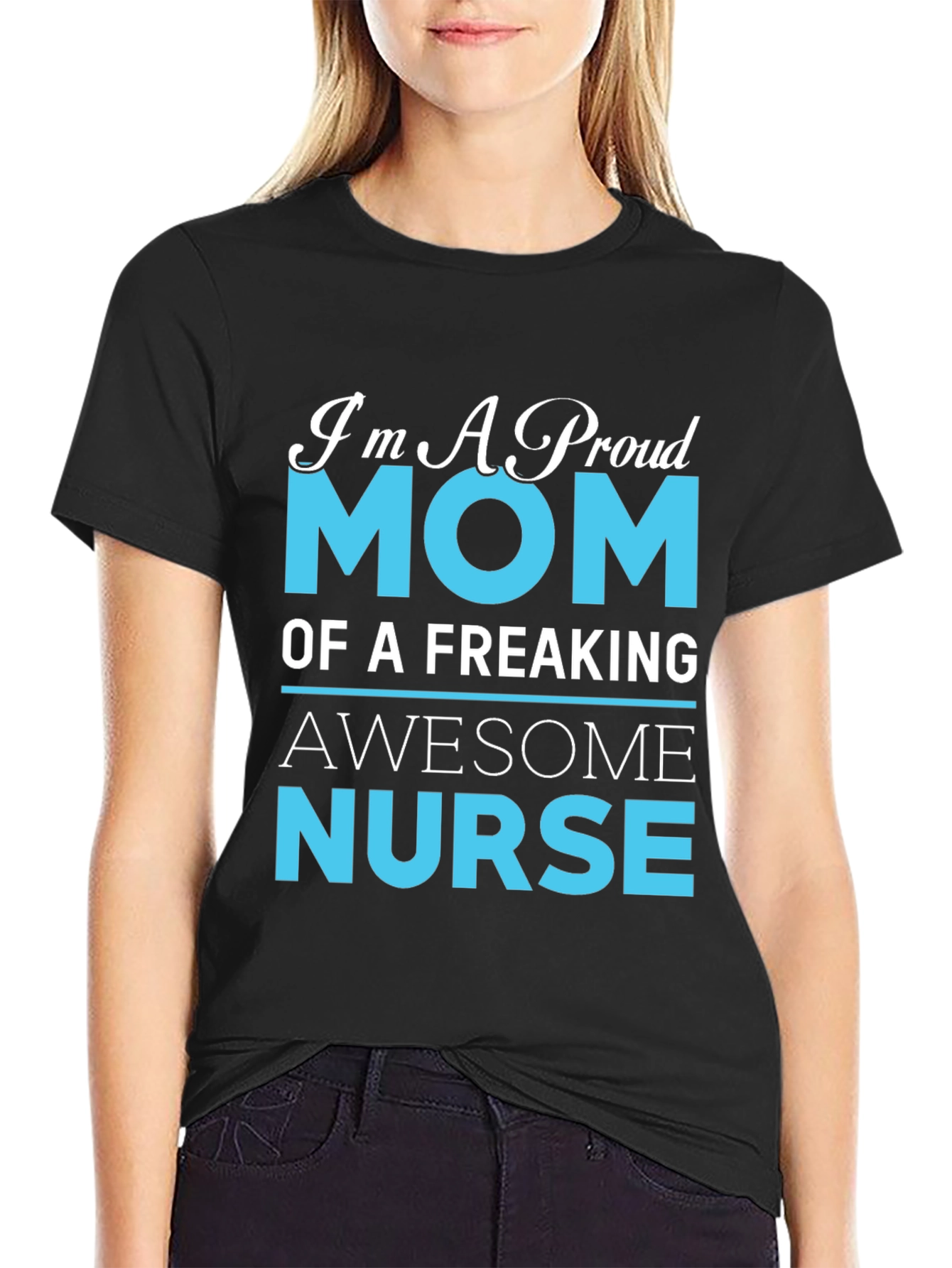 Proud Mom of an Awesome Nurse Graphic T-Shirt