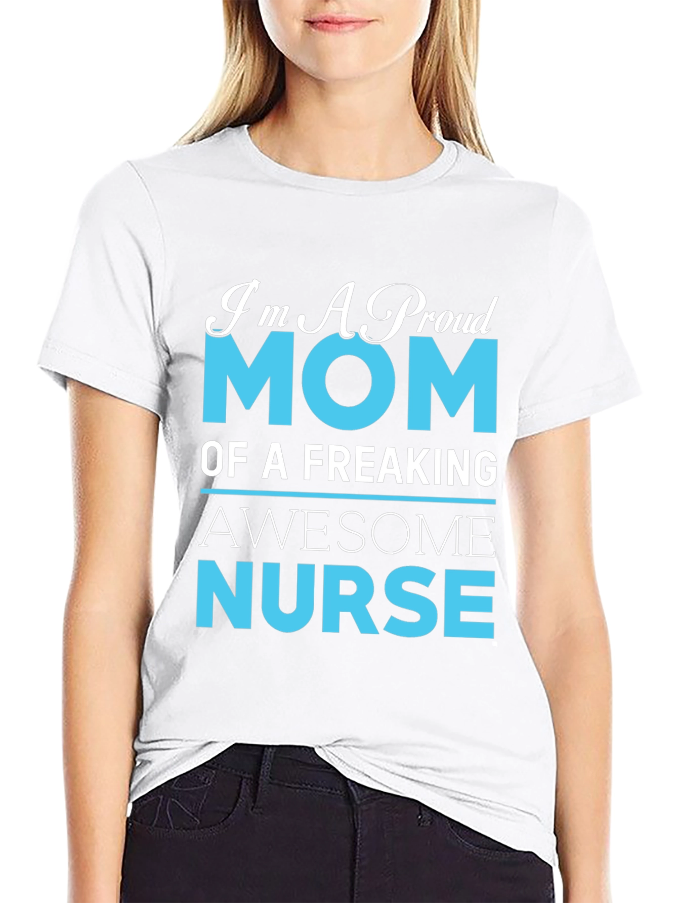 Proud Mom of an Awesome Nurse Graphic T-Shirt