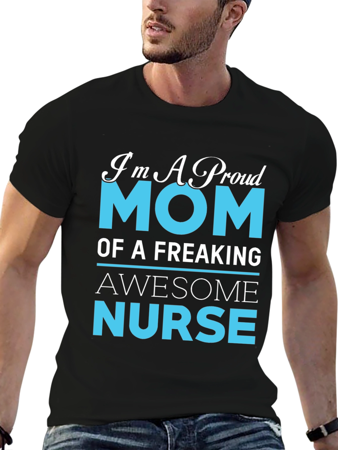 Proud Mom of an Awesome Nurse Graphic T-Shirt