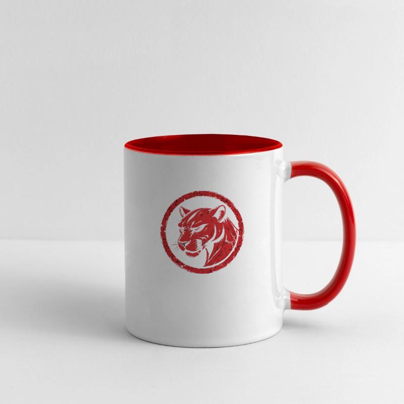 Red Panther Bold Retro Animal Art