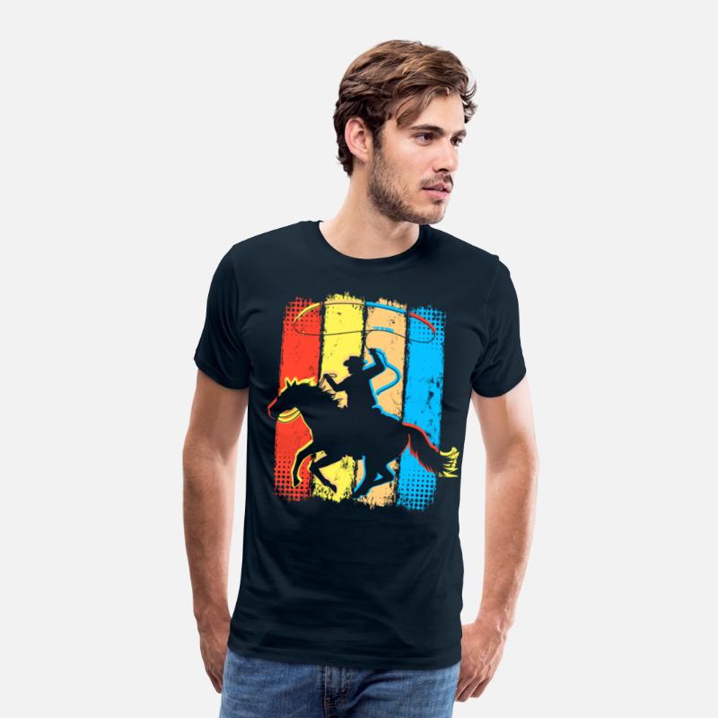 Retro Cowboy Horseman - Horseriding Western Rider