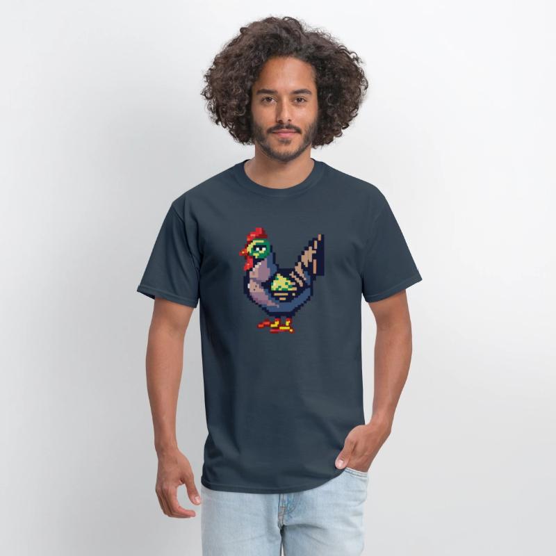 Retro Cute Chicken Video Game Style