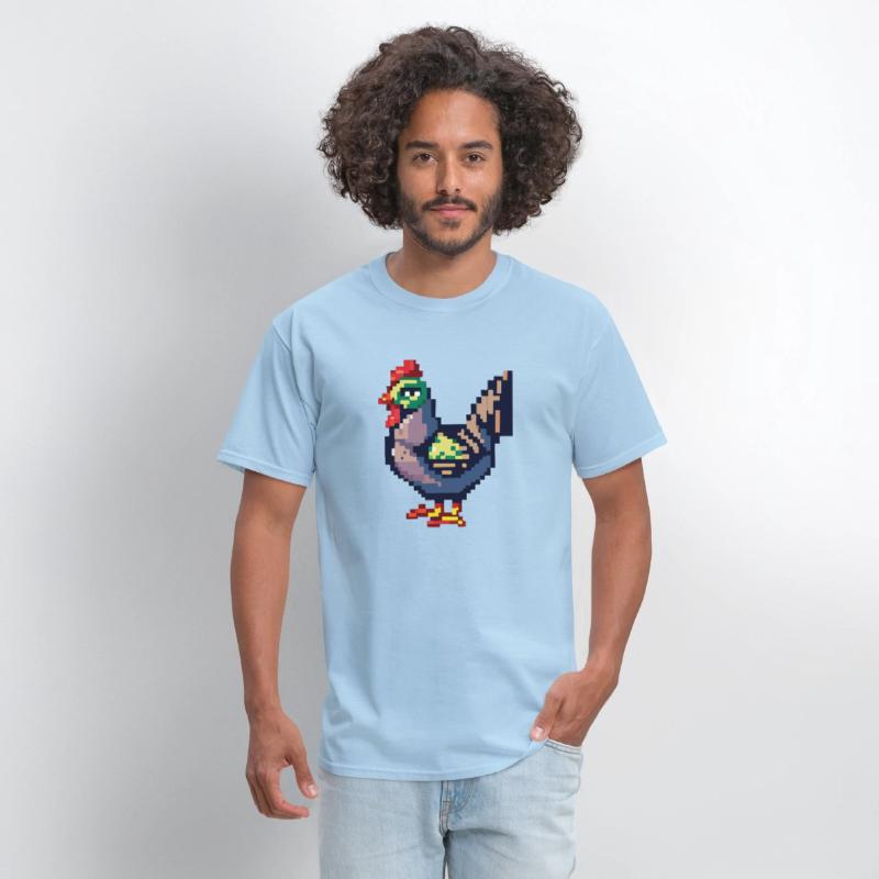 Retro Cute Chicken Video Game Style