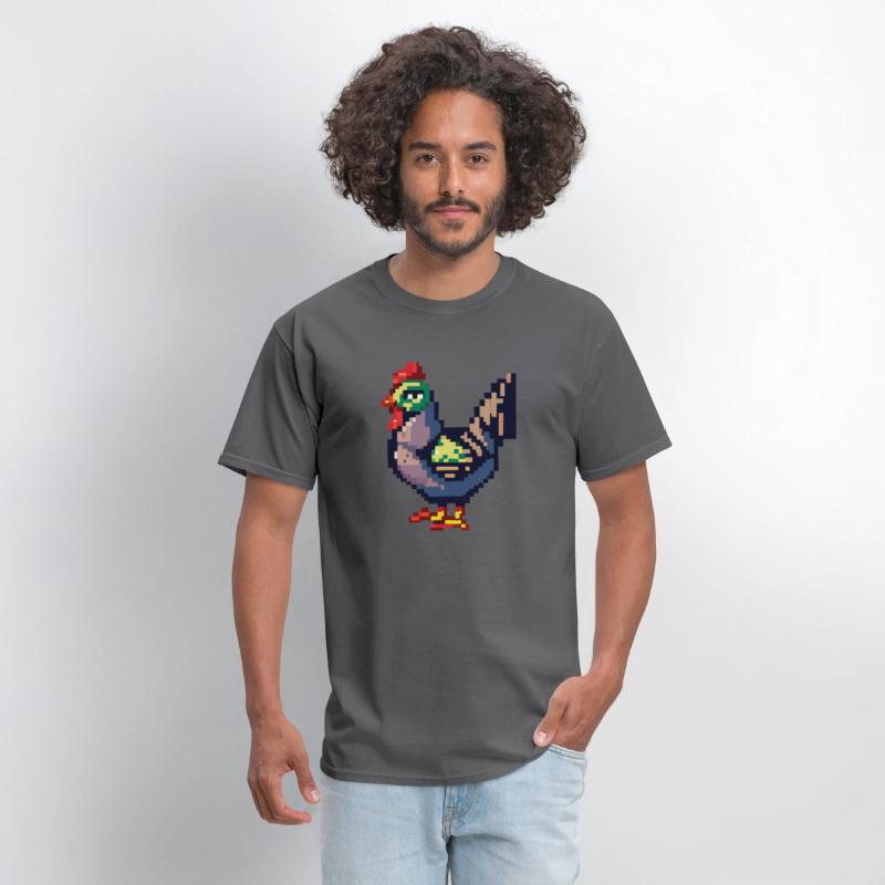 Retro Cute Chicken Video Game Style