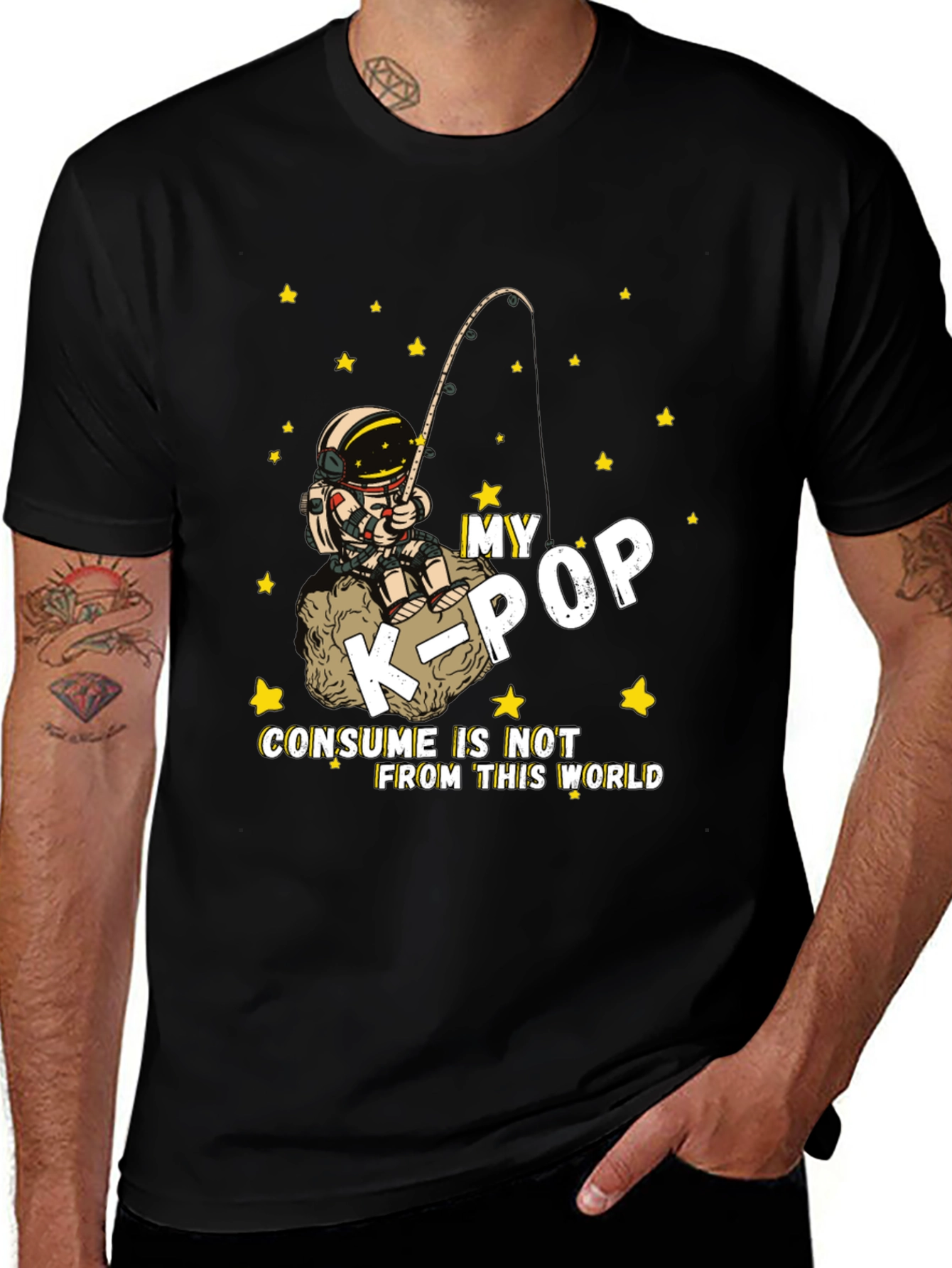 K-Pop Astronaut Graphic T-Shirt - Unisex Cotton Tee
