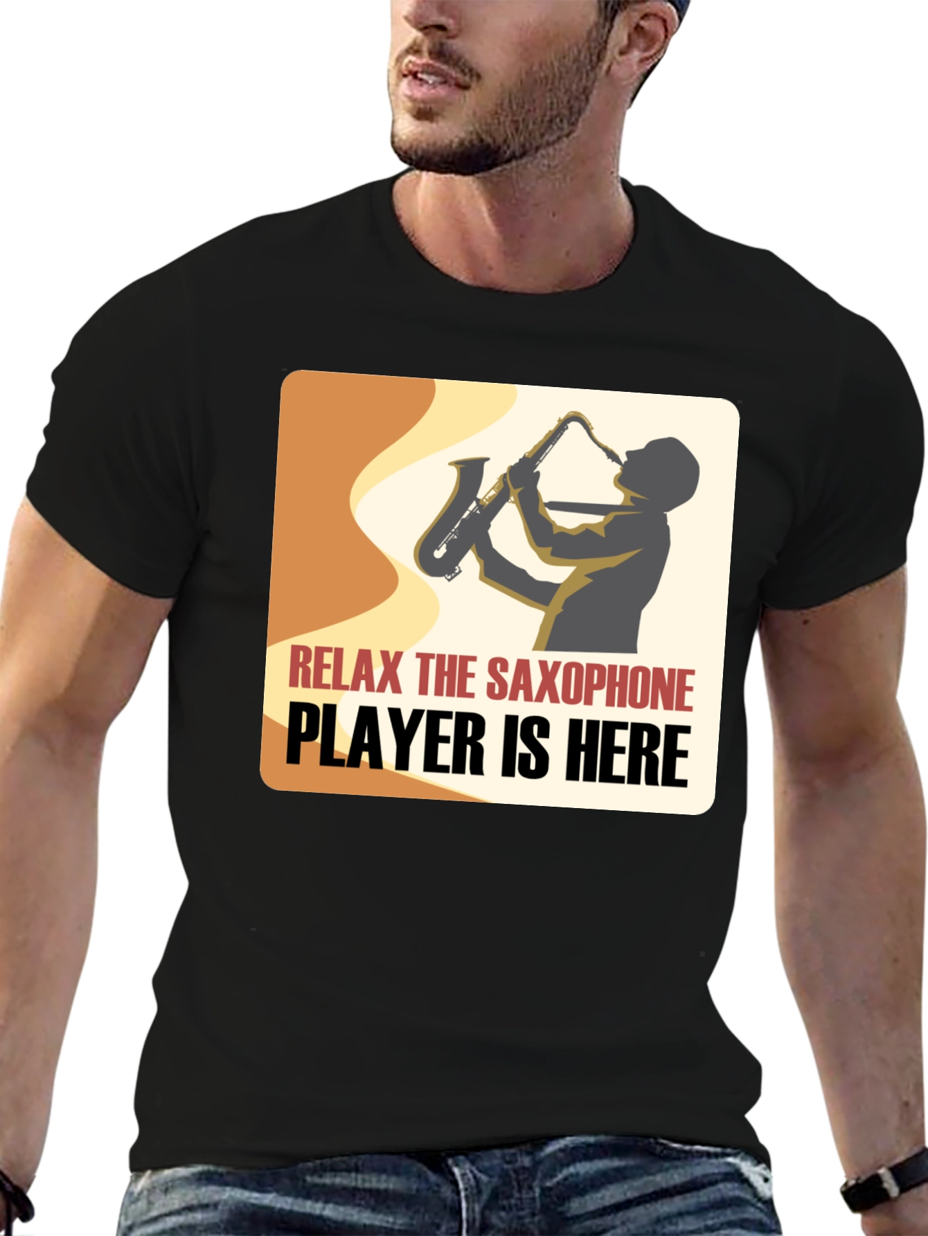 Saxophone Player Graphic Tee - Relax Im Here!