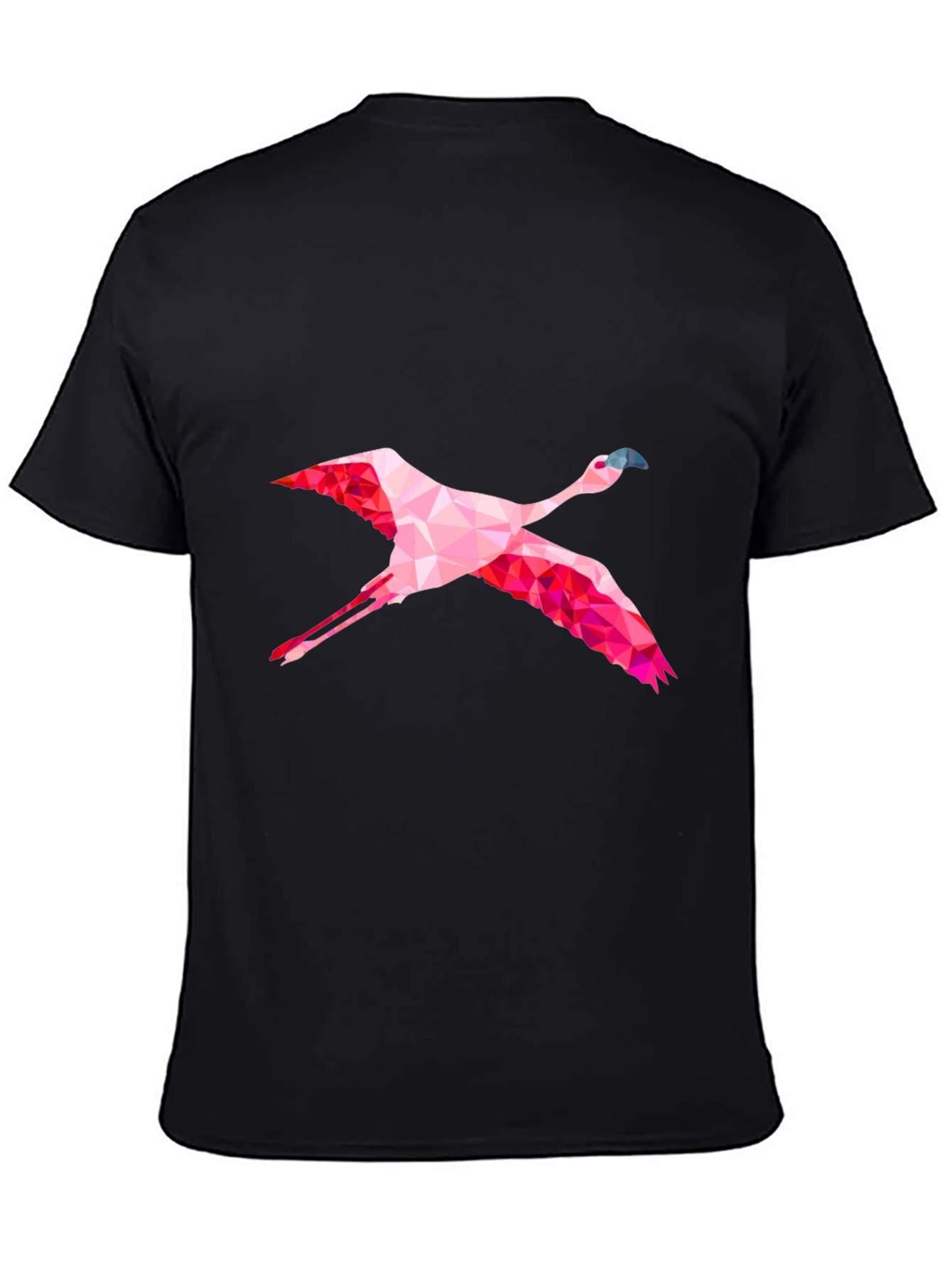 Geometric Flamingo Graphic Tee - Mens Black T-Shirt