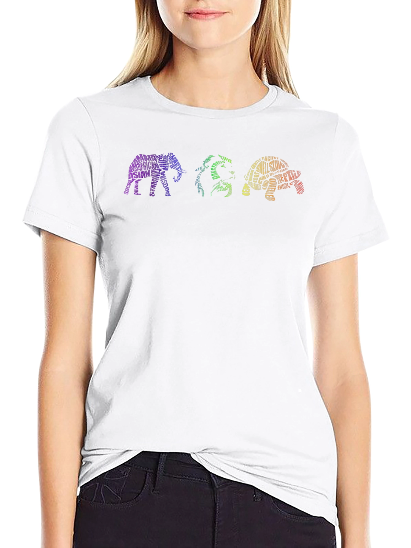 Animal Word Art Graphic T-Shirt
