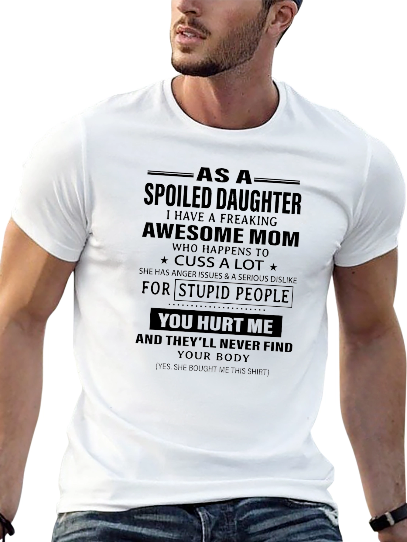 Spoiled Daughter Awesome Mom Graphic T-Shirt