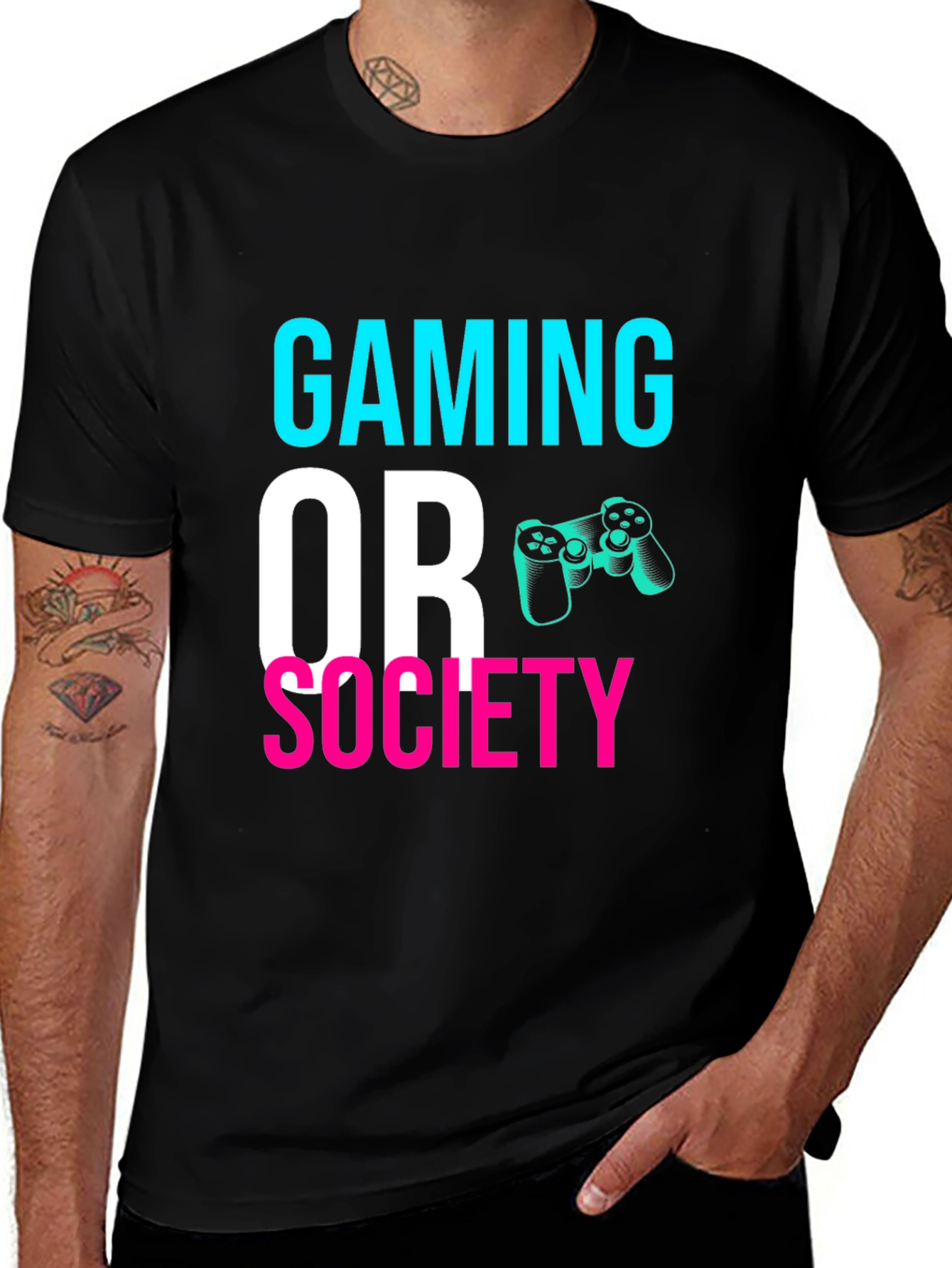 Gaming or Society Graphic T-Shirt