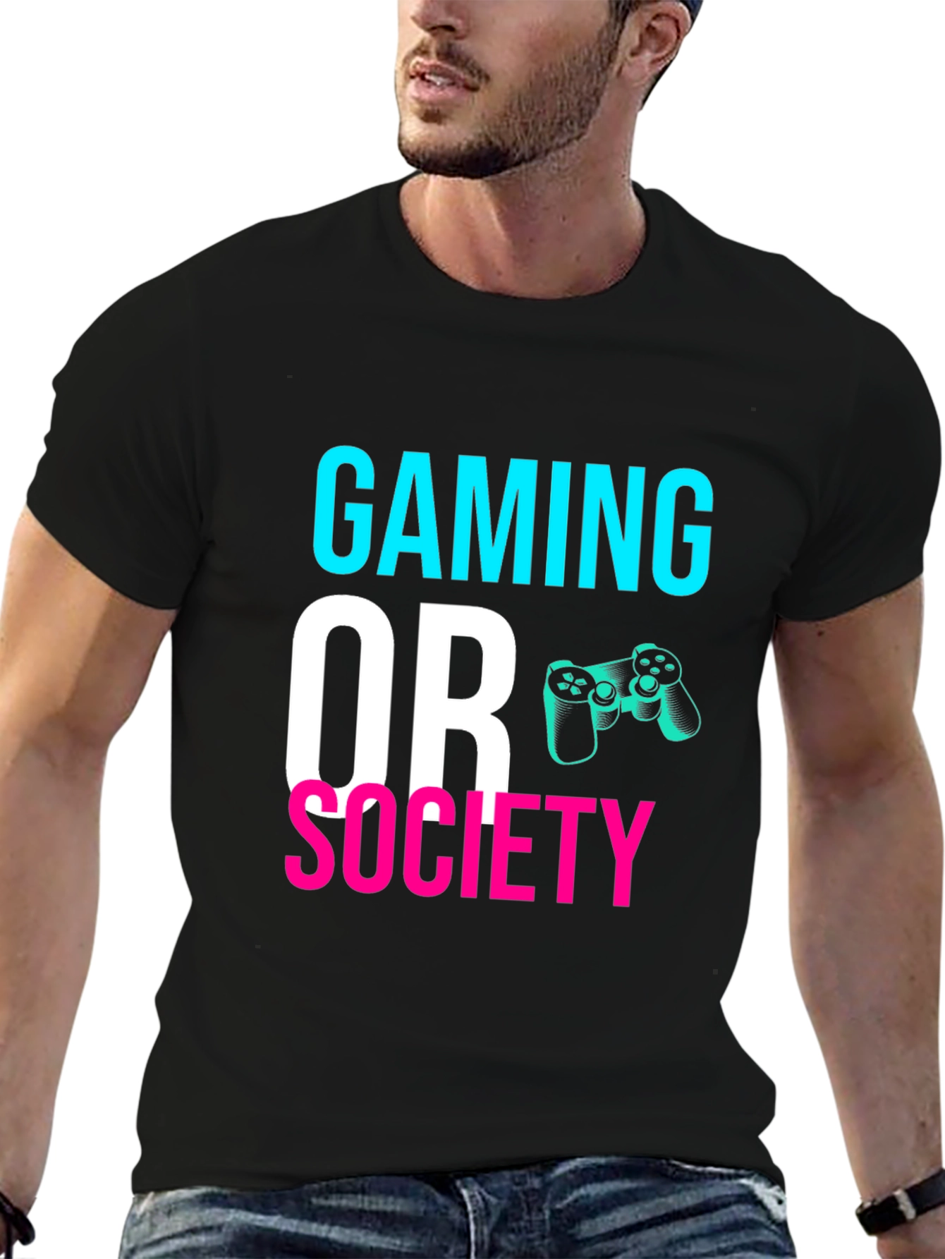 Gaming or Society Graphic T-Shirt