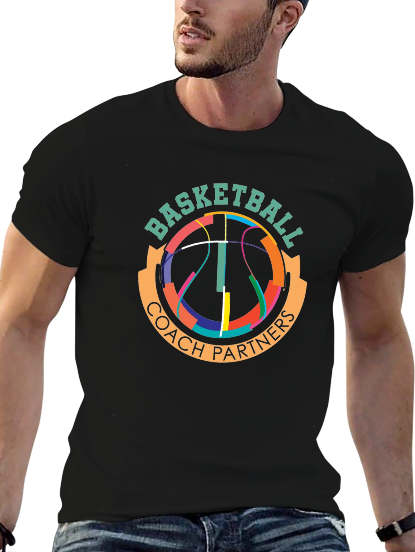 Basketball Coach Partners Black T-Shirt