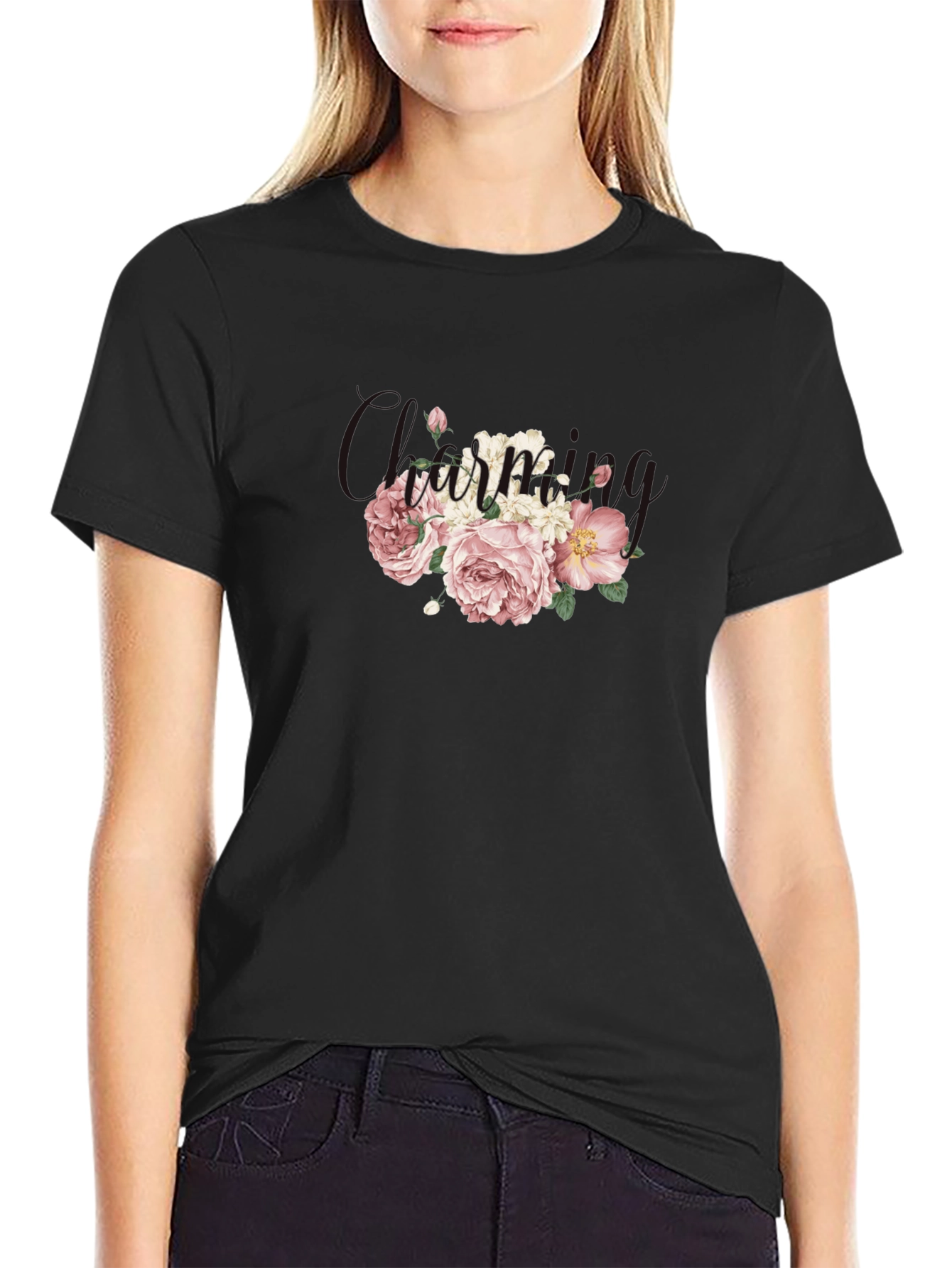 Floral Tee - Stylish Comfort