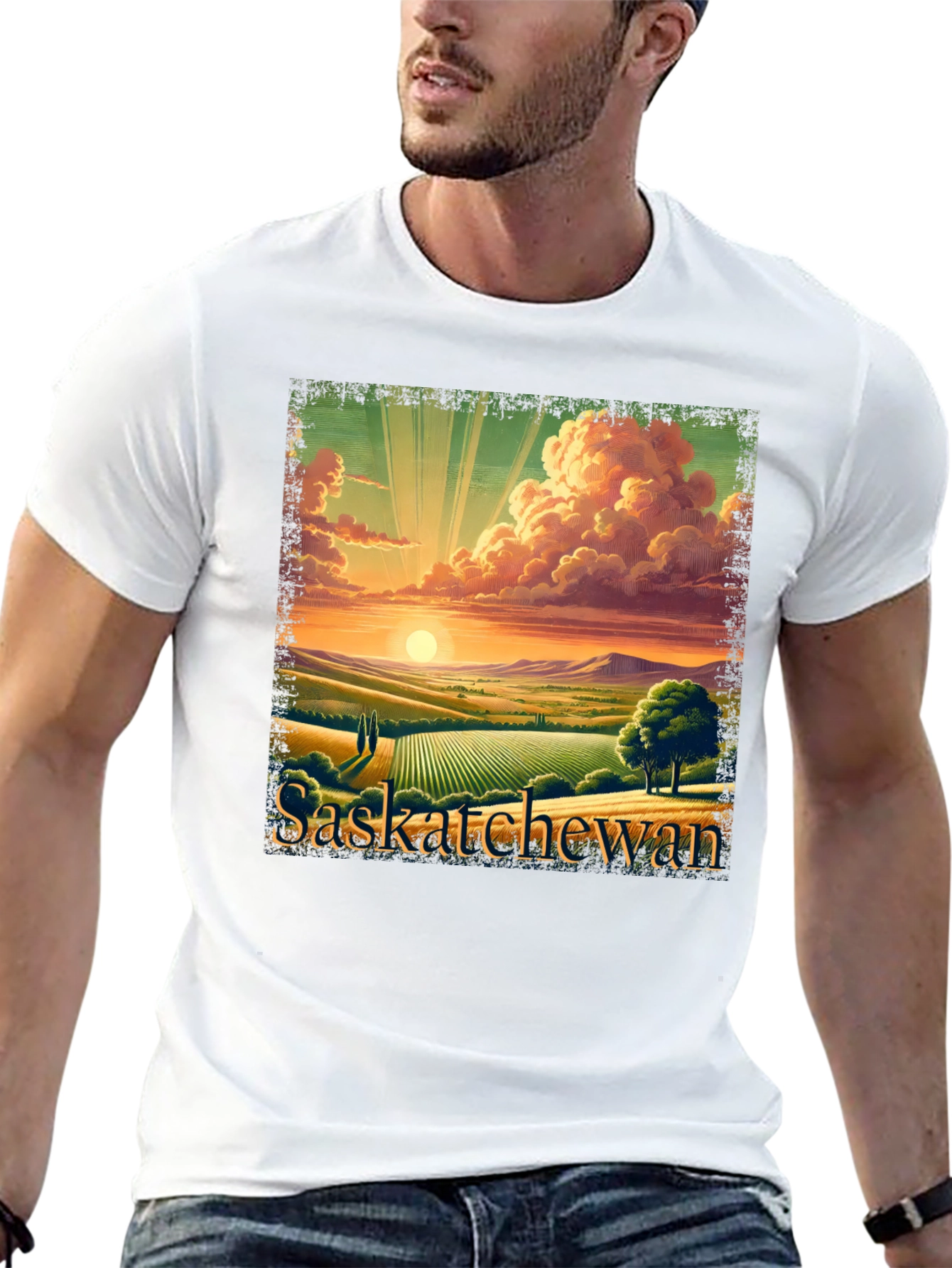 Saskatchewan Landscape Graphic Tee