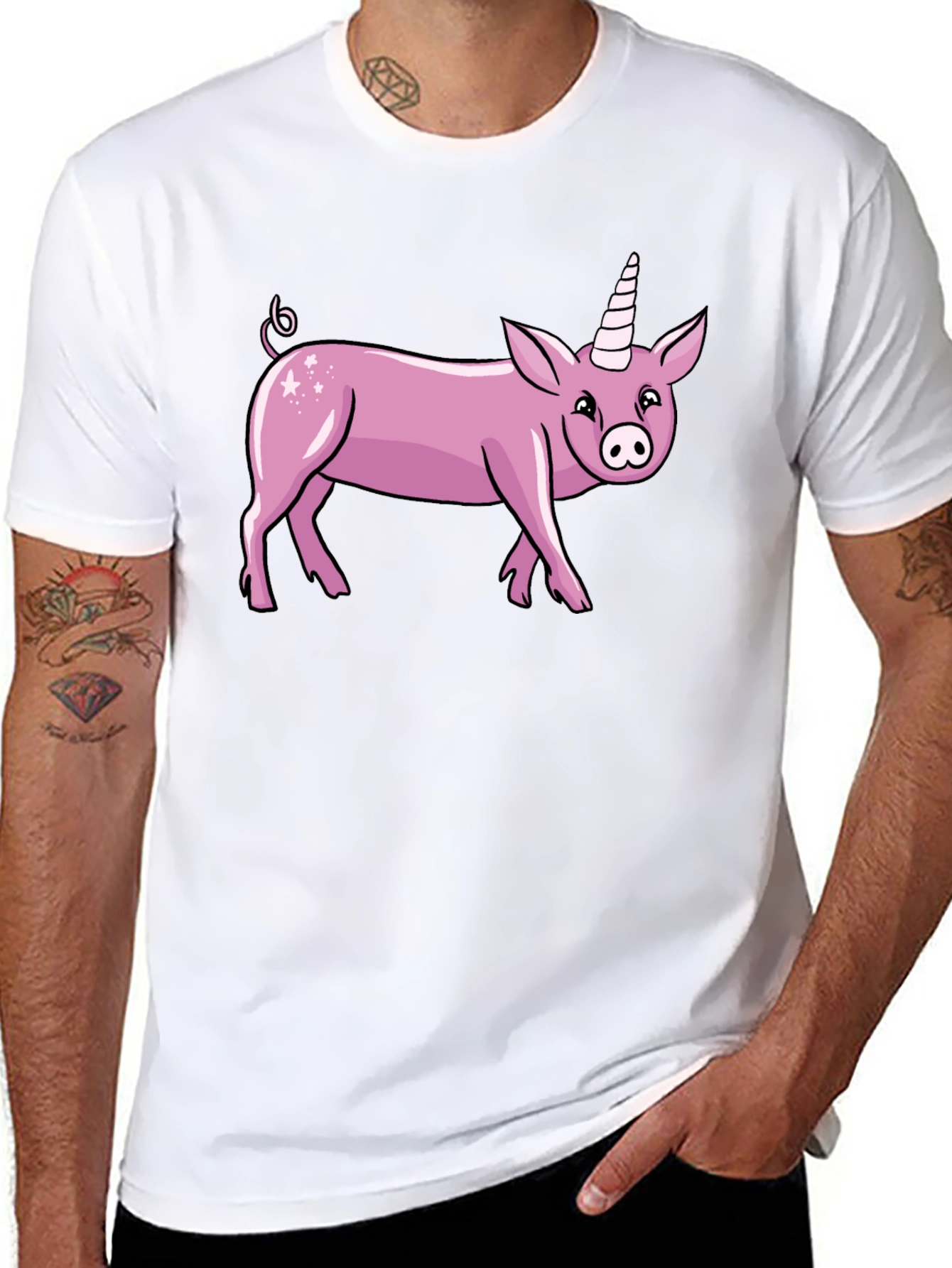 Pig Unicorn Graphic T-Shirt