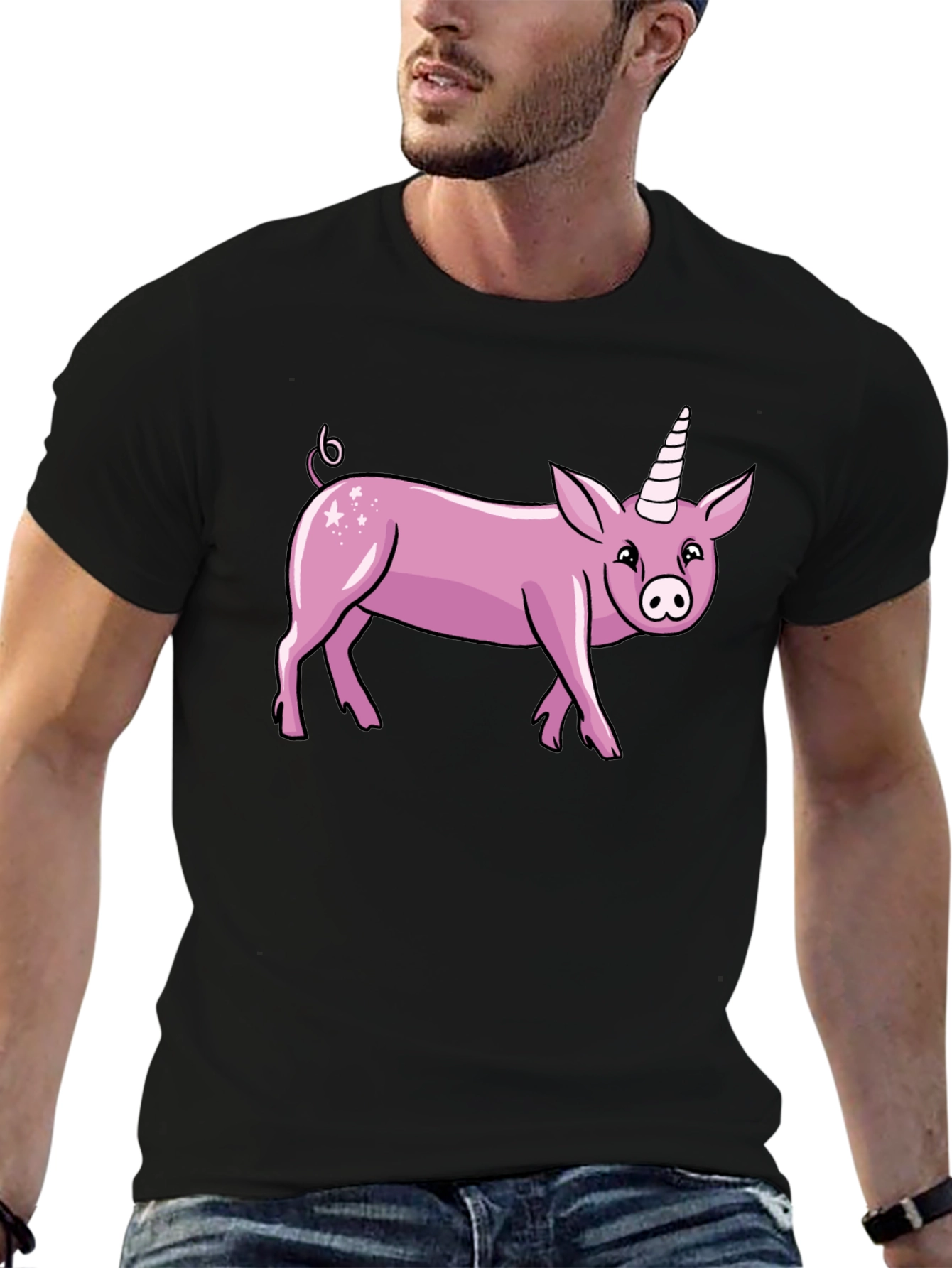 Pig Unicorn Graphic T-Shirt