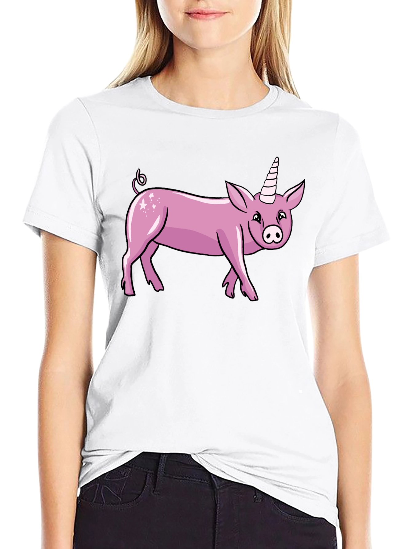 Pig Unicorn Graphic T-Shirt
