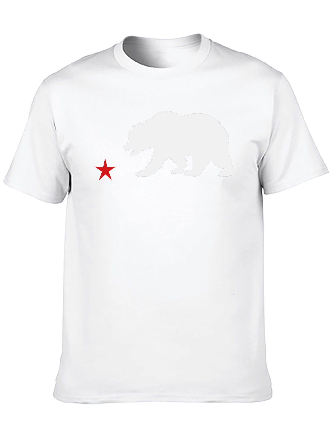 California Bear Star T-Shirt - Black