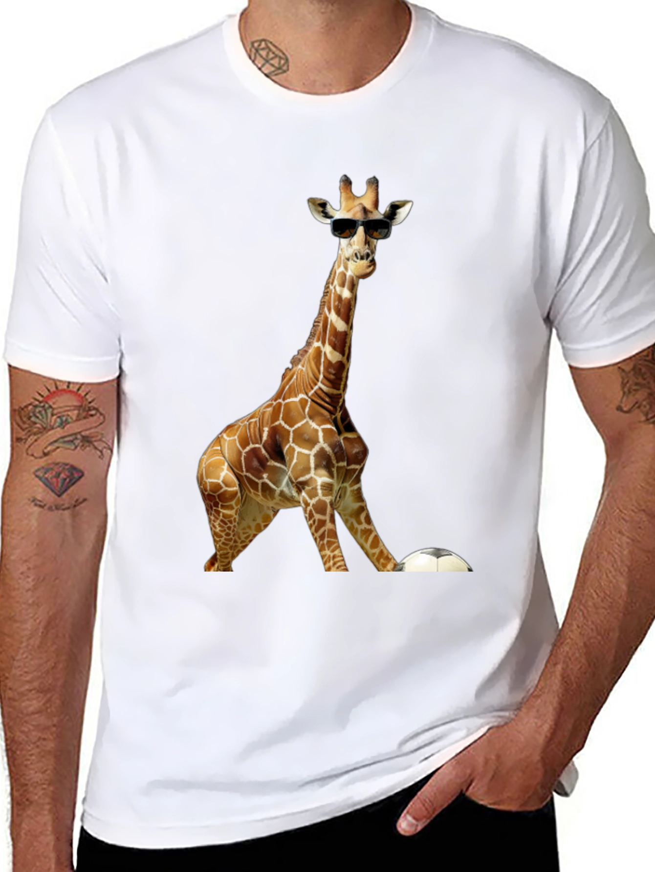 Cool Giraffe with Sunglasses T-Shirt