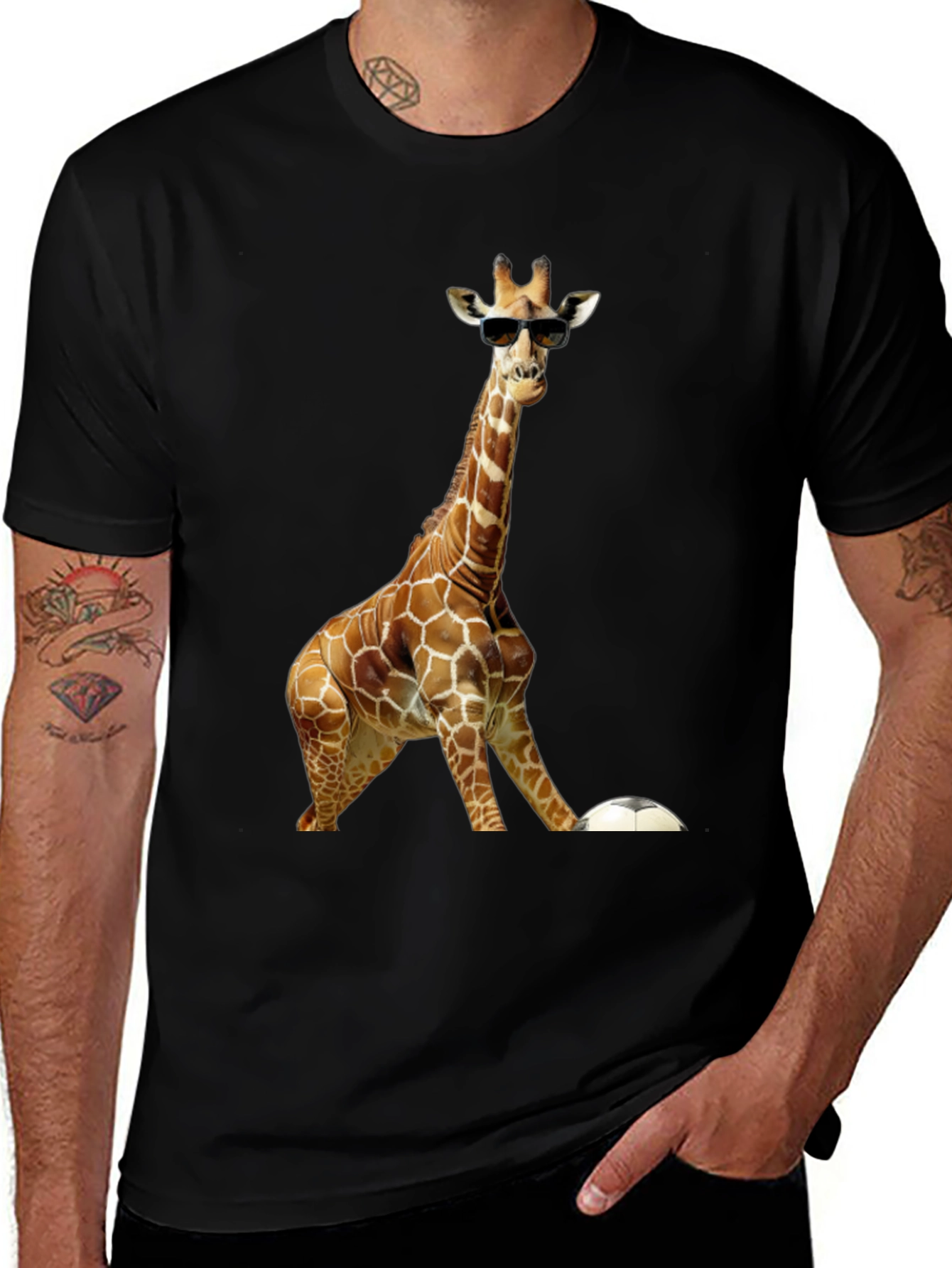 Cool Giraffe with Sunglasses T-Shirt