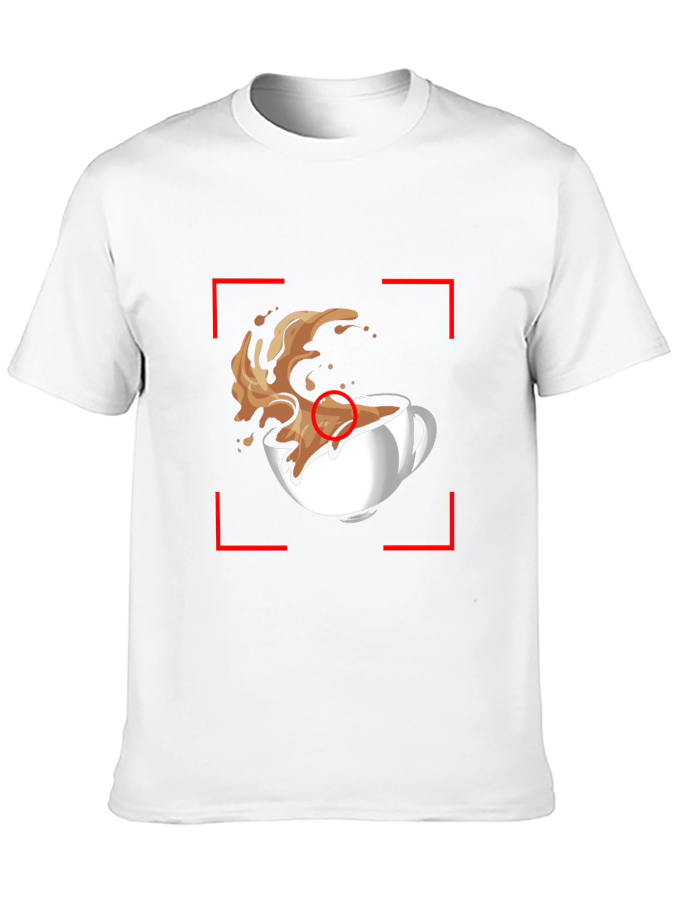 Coffee Splash Graphic Tee - Black Casual T-Shirt