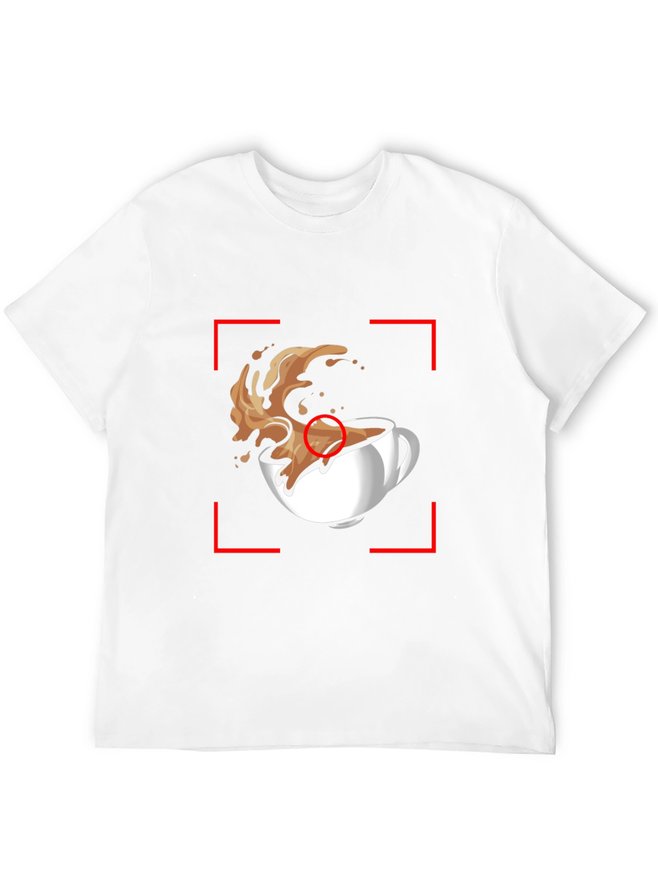 Coffee Splash Graphic Tee - Black Casual T-Shirt