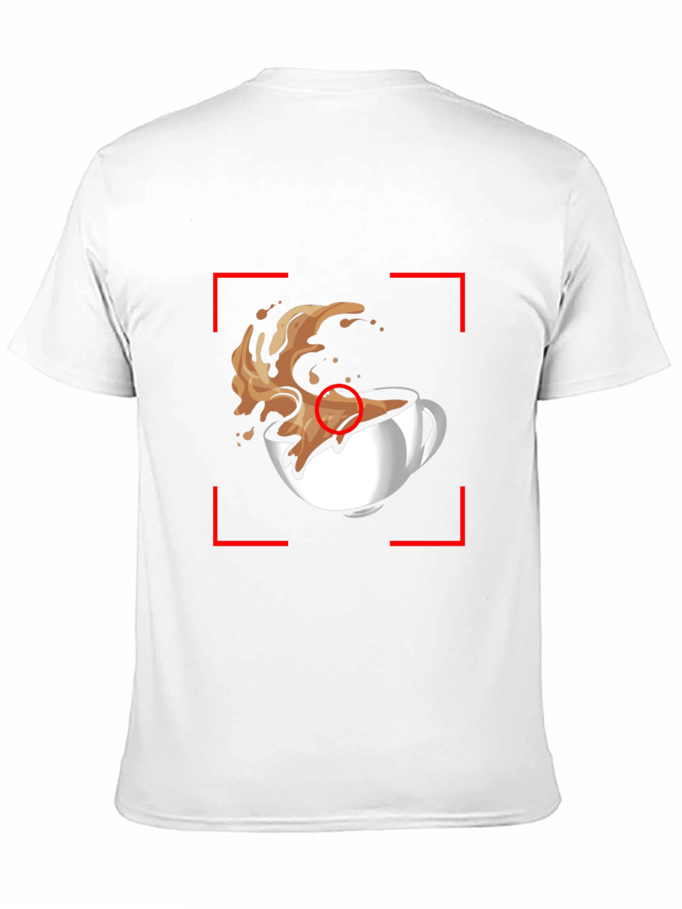 Coffee Splash Graphic Tee - Black Casual T-Shirt